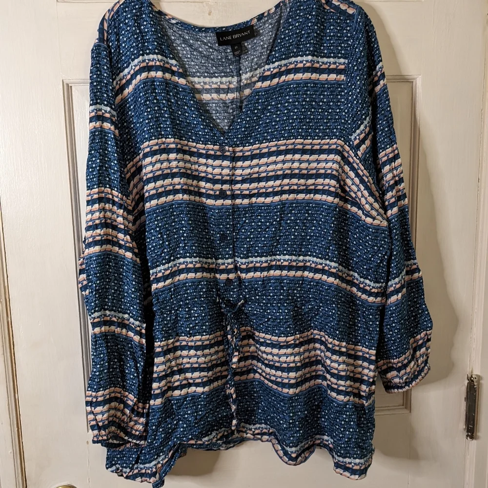 Lane Bryant peplum top/blouse size 22 - Picture 1 of 9